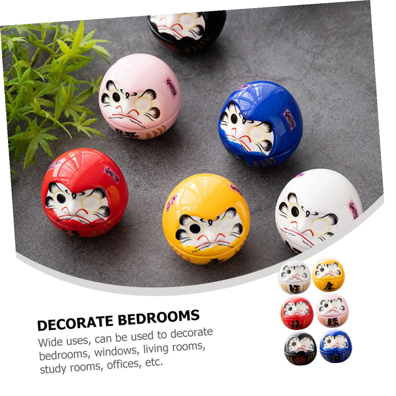 Gatuida 6piezas Adornos de Gato Suerte Japoneses de Cerámica Decoración para Escritorio Adorable Estatua para Vaso Manualidades para Decoración de Hogar