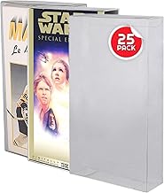 EVORETRO VHS Storage Cassette Tape Clear Thick Anti-Dust, Scratch, Moisture 0.35 mm Clear PET Plastic Display Case Container Protectors, Will Last for Years - 25 Pack