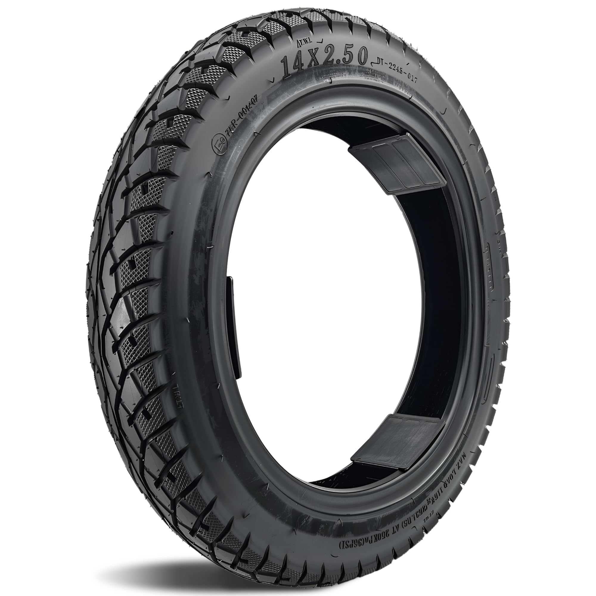 GYL 14x2.50 Bike Tire,2.50-10 Dirt Bike Tire Compatible with 14x2.50 60/100-10 ebike Tyre,Fit for Motorcycles Electric Scooter, Dirt Bike, Kids Bike