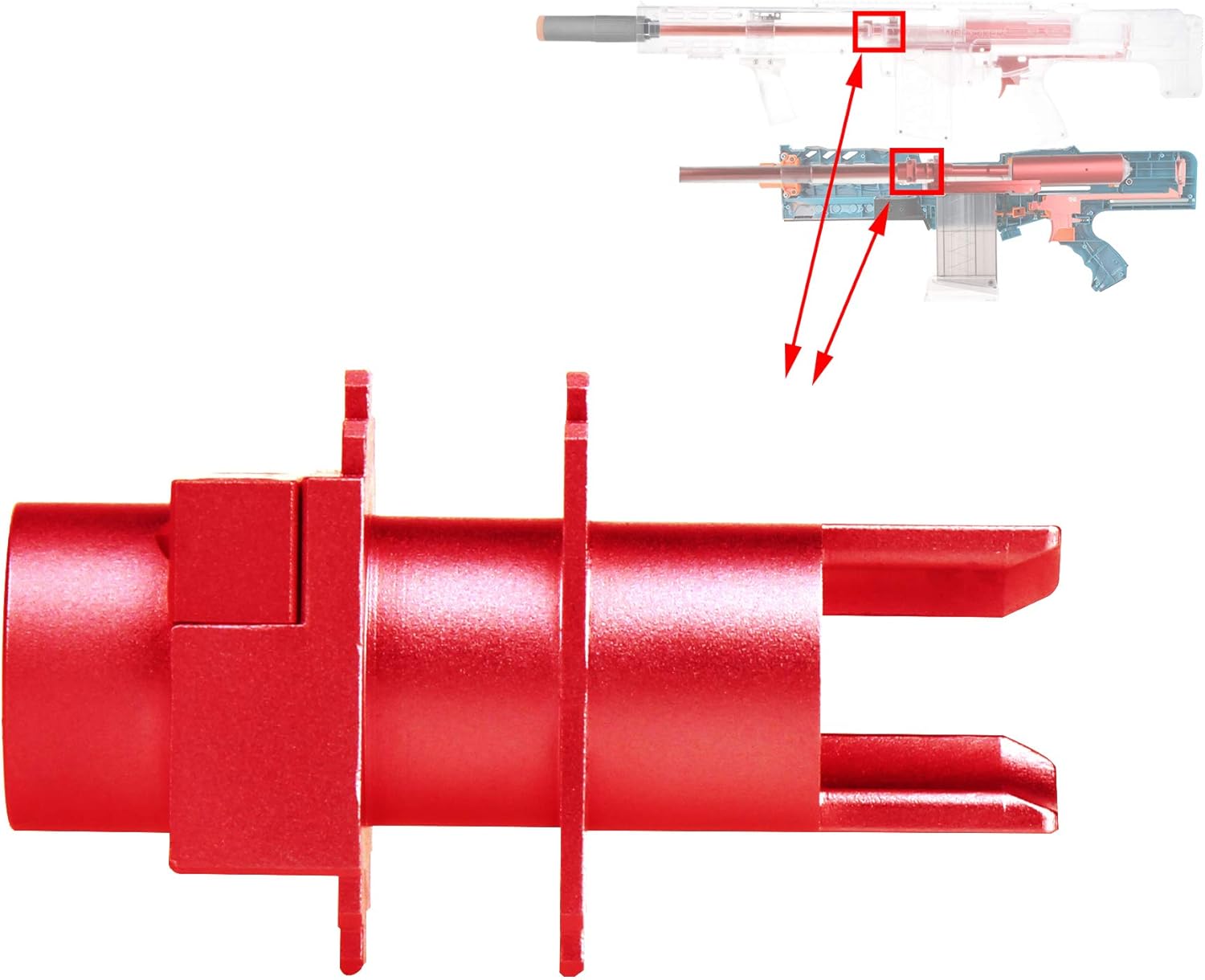 WORKER Connector Injection Molding for Nerf NStrike Longshot CS6, Zombie Strike Longshot CS12