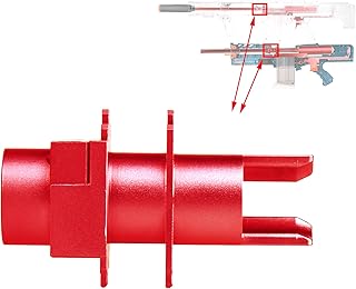 WORKER Connector Injection Molding for Nerf N-Strike Longshot CS-6, Zombie Strike Longshot CS-12 and WORKER Terminator Toy Color Red