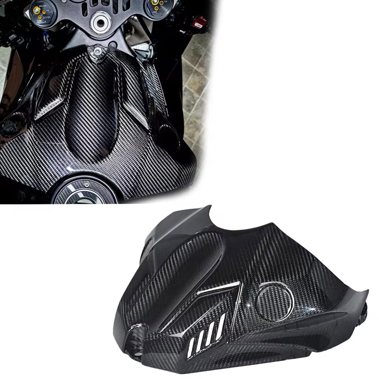 YAMAHA R1 2020- タンク保護フィルム Amazon.com: R1 R1M Front Fuel Tank Cover Fairing Full Carbon Fiber
