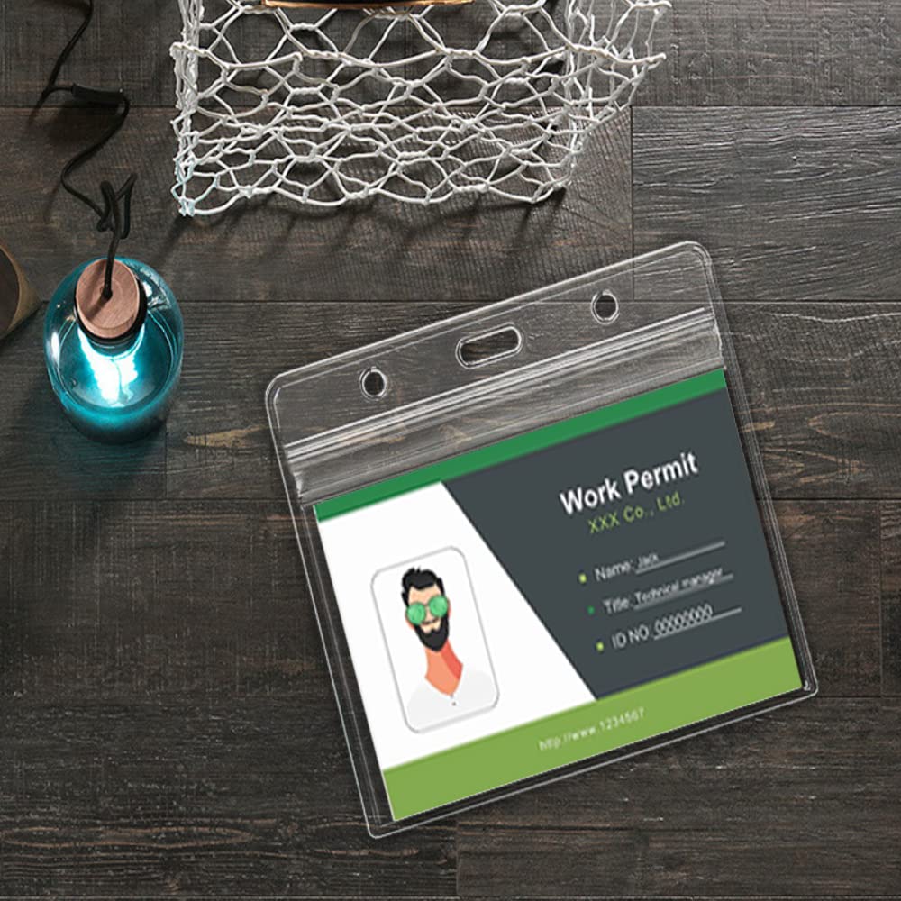 5 Piezas Funda de Tarjeta, Tarjetero Transparentes Impermeables, de Tarjeta de Crédito, Titular de la Insignia, ID de Plástico