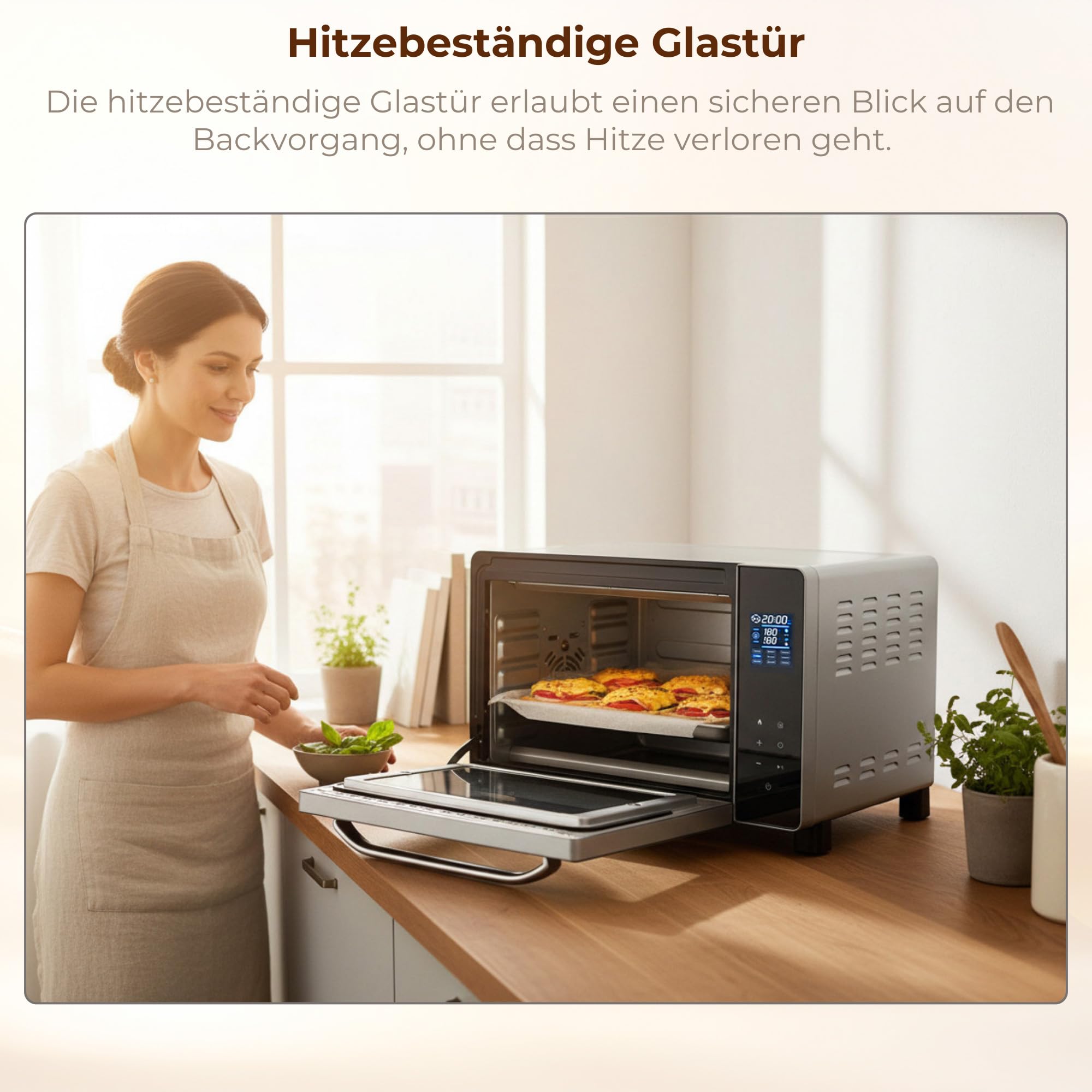 Syntrox Germany 45 l Kleiner Mini Backofen Montox | Miniofen | Pizzaofen | Pizzabackofen, inklusive Zubehör. 2000 Watt, integrierter Timer, für kleine Küchen