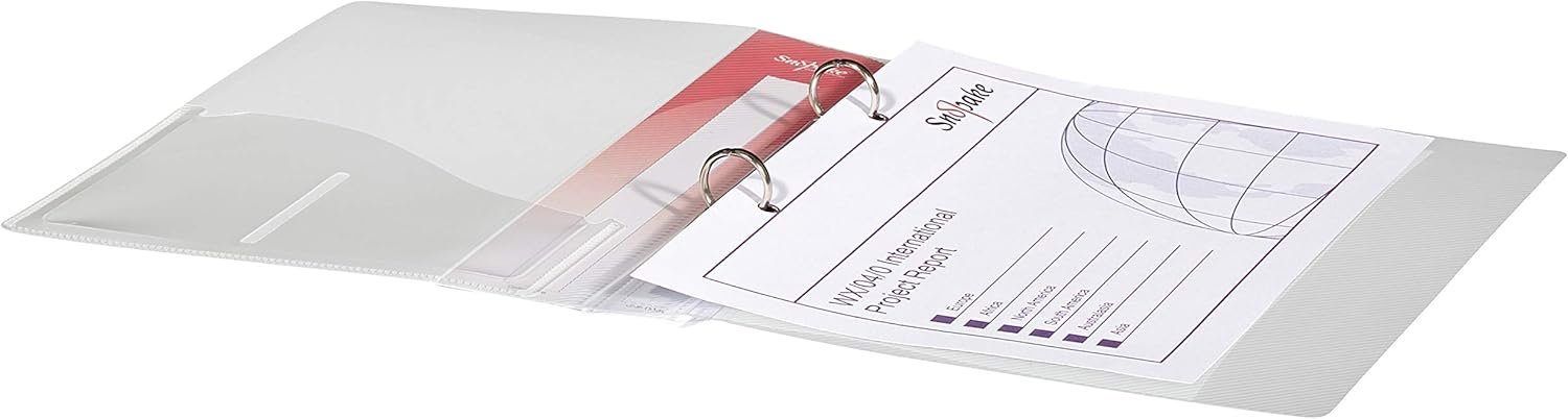 Snopake A5 2 O-Ring 15mm RingBinder - Clear [Pack of 10] Ref: 10108