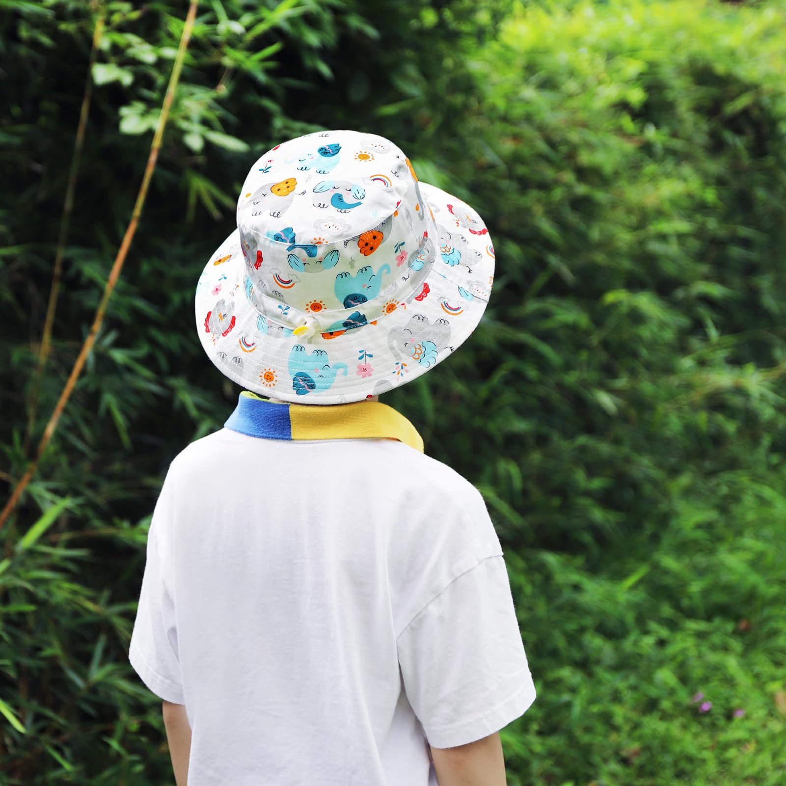 Children's Adjustable Sun Hat, Baby Boy's Boy's Girl, Summer Beach Fisherman Hat Bucket Hats Kids Sun Hat 2-8 Years - 4