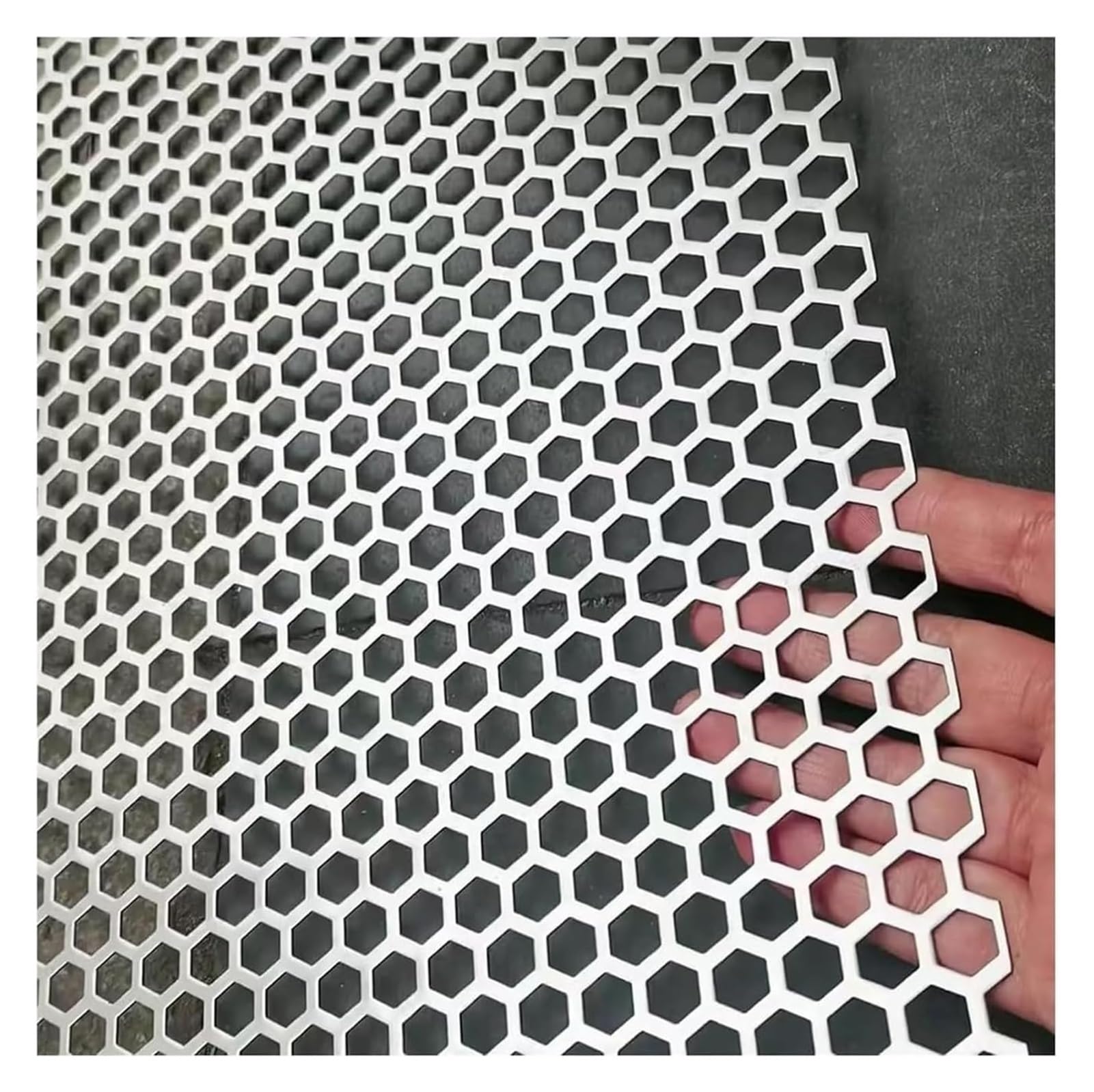 Maglia In Lamiera Perforata In Acciaio Inossidabile 304 Rotonda In Argento Di Varie Dimensioni(10mm Mesh,50x50cm/19.6x19.6in)
