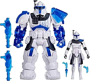STAR WARS Epic World of Action Clone Captain Rex Mech Force Suit, 6.5-Inch Mech Suit & 4-Inch Action Figure, Toys for Boys & Girls, Christmas Stocking Stuffer Gifts, Ages 4+ (Amazon Exclusive)