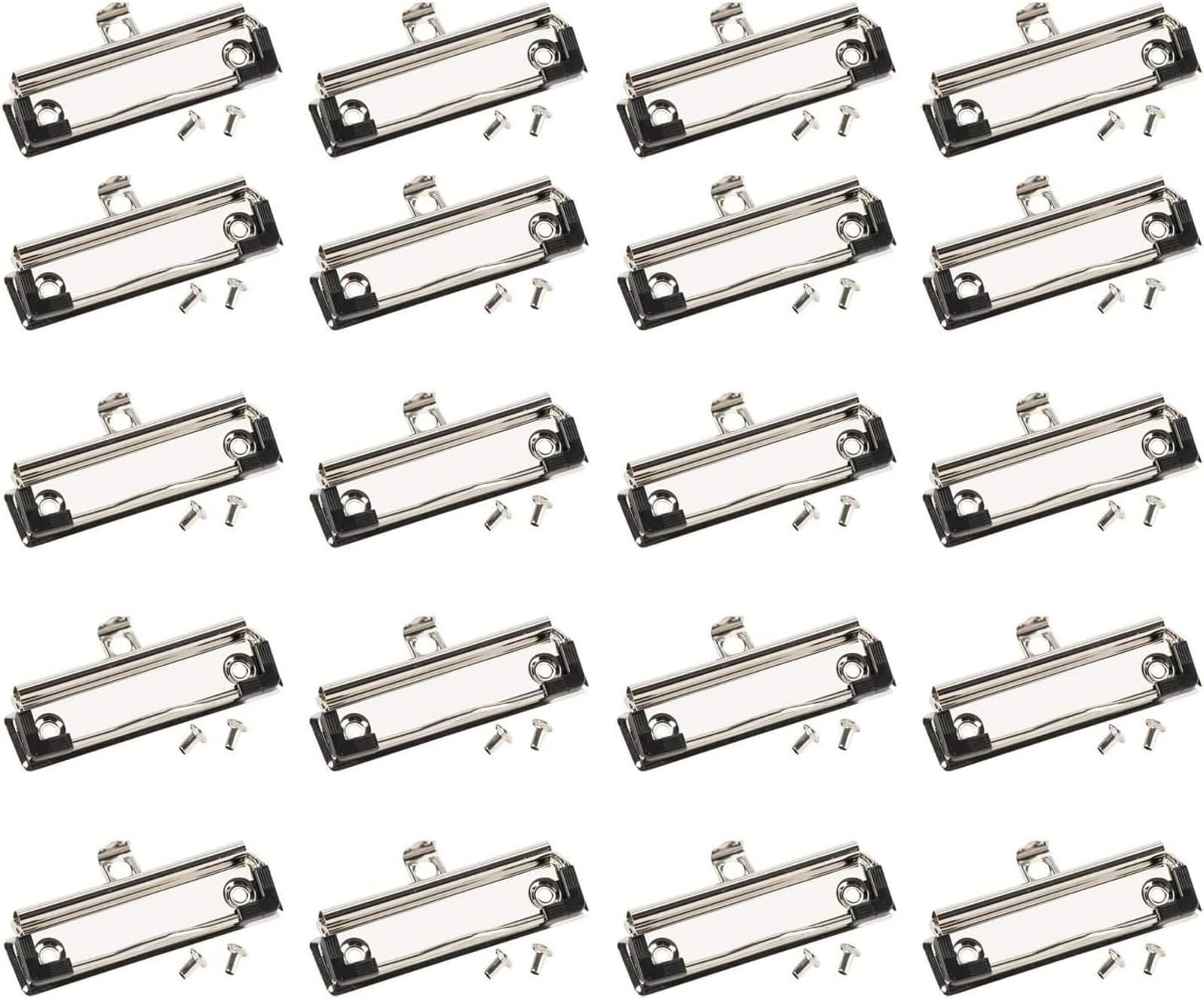 Juvale 20Pack Mountable Clipboard Clips with Screws 4
