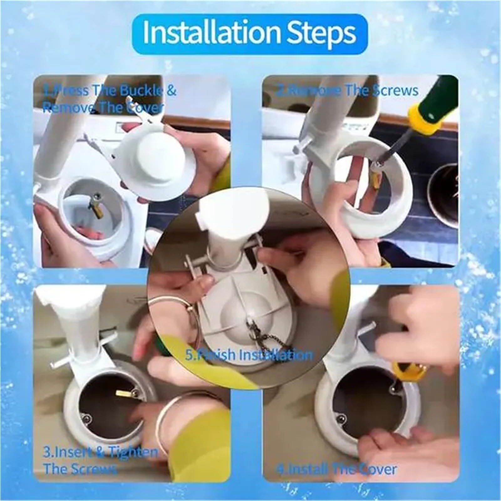 Cisterna Wc Universal Kit de reemplazo válvula descarga inodoro 3 pulgadas