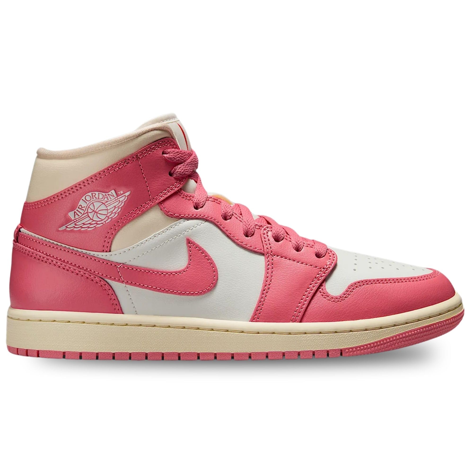 Nike Tenis Air Jordan 1 Mid para mujer, Sail/Pink Salt-guayaba Ice-muselina, 41 EU
