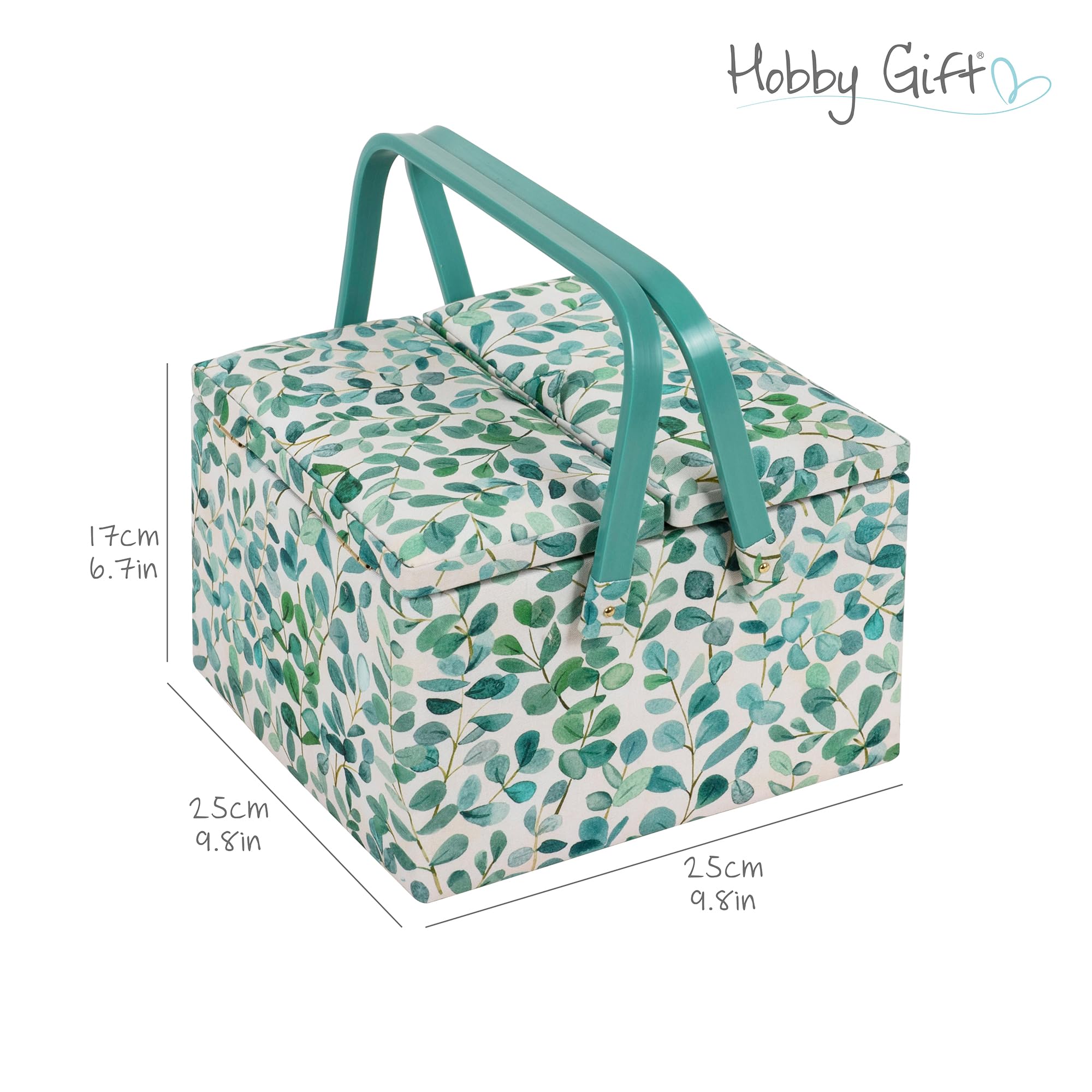 Kit Da Cucito Portatile Hobby Gift - Motivo Scozzese Floreale Vittoriano Con Accessori Inclusi - 5