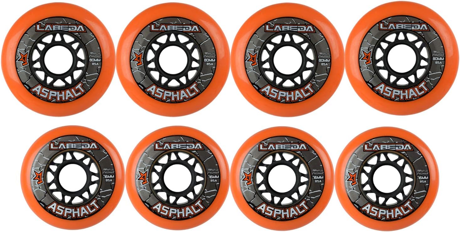 Inline Roller Hockey Wheels - Gripper Asphalt Hi-Lo 8 Pack
