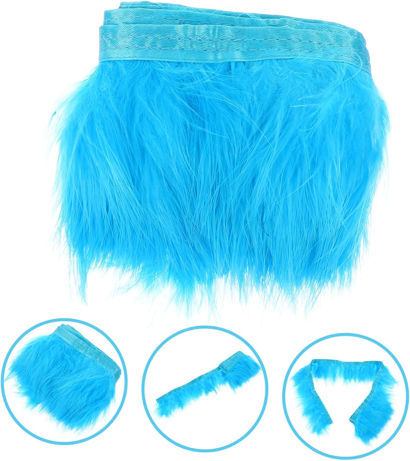 HAKIDZEL DIY Plush Down Trim for Clothes Sewing Accessories Thick Soft Plush Ribbon for Apparel Decoration Lightweight and Portable for Handcrafting and Party Use