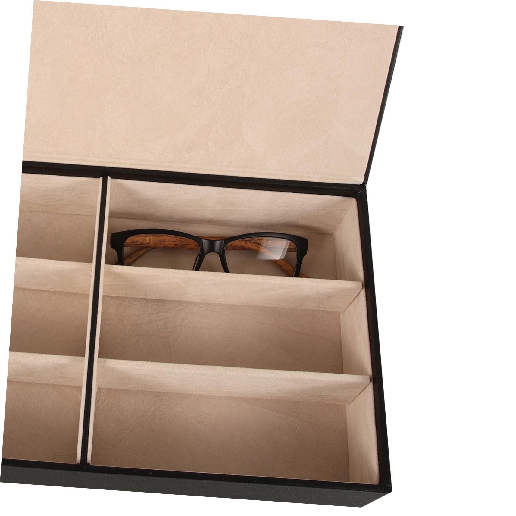 Yardwe Organizer Porta Occhiali da Sole Multi-griglia 6 Scomparti Scatola Porta Occhiali Rigida Resistente Custodia Espositore e Negozio Facile da Trasportare e Pulire