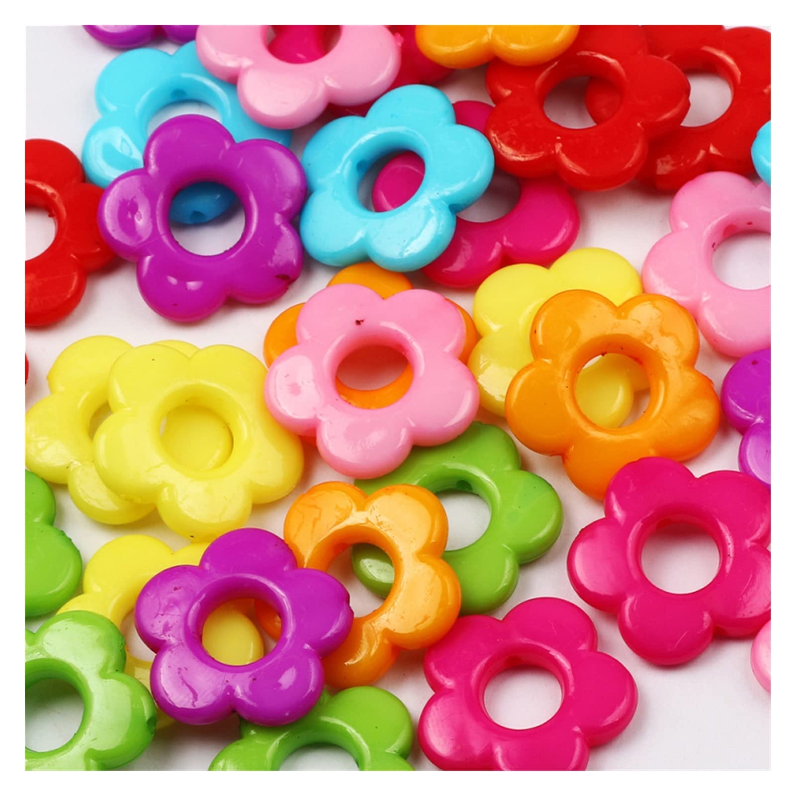 50 Perline Distanziali In Acciaio Inox Per Bigiotteria, Foro Grande 8mm, Tono Opaco, Per Bracciali Fai Da Te