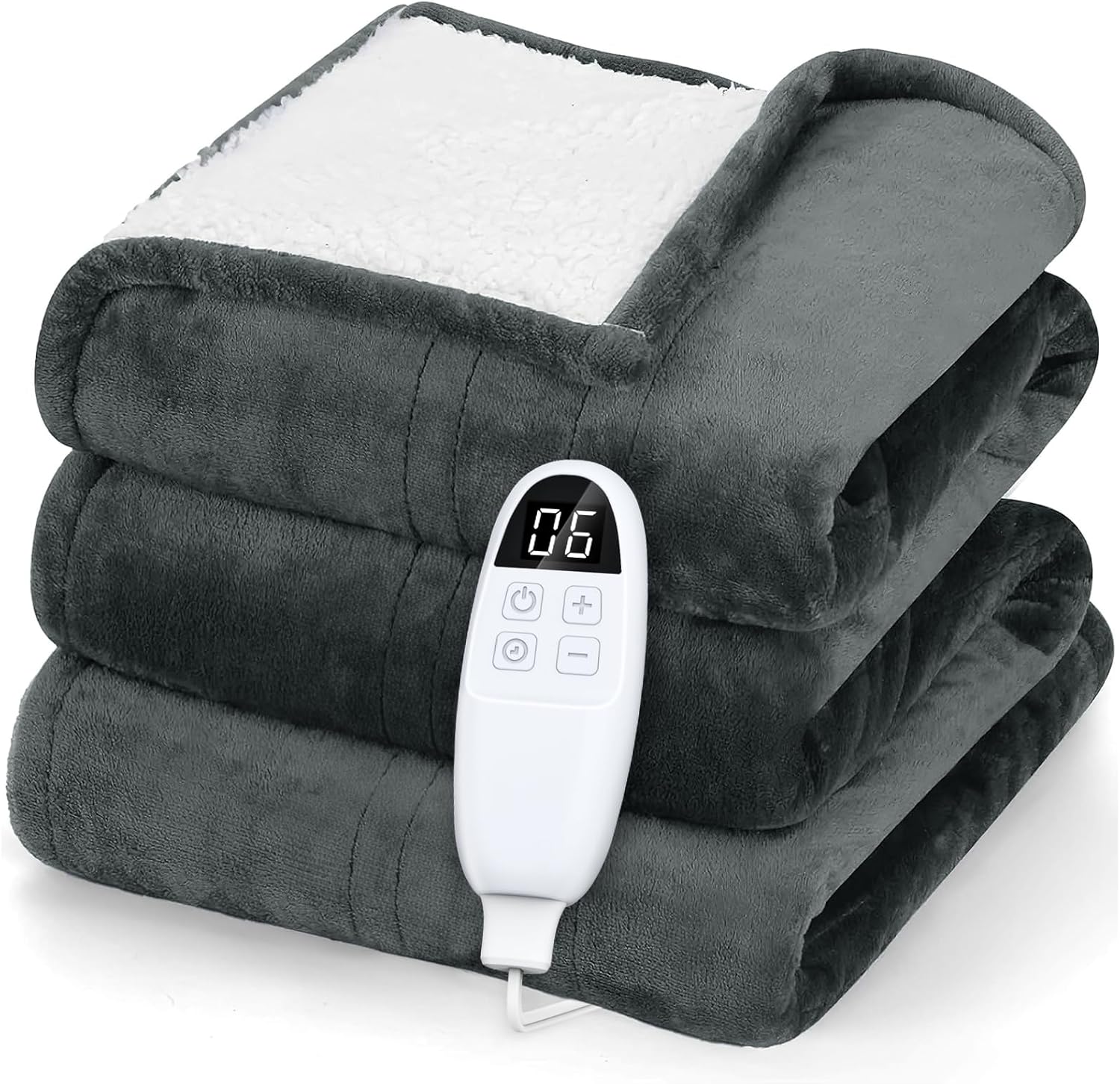 okk Electric Blanket Double 200x150cm, Heated Blanket with 10 Timer and