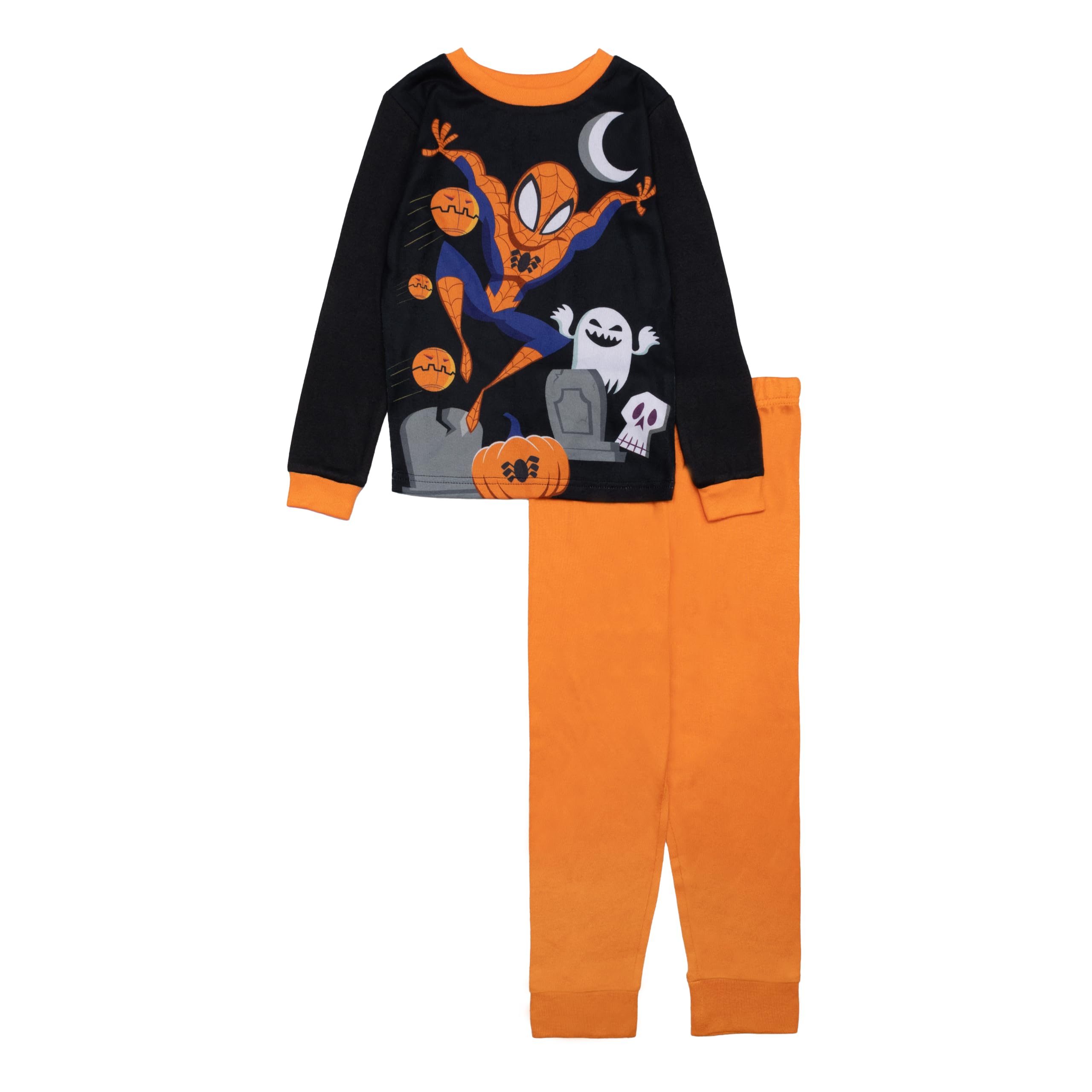 Marvel Boys' 2-piece Loose-fit Superhero Pajama Set, Matching Pajamas | Comfortable Sleepwear, Soft & Cute Nightwear for Kids