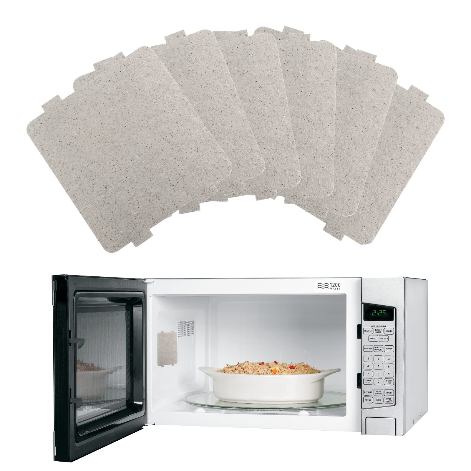 Cionyce 6 Pcs Universal High Temperature Resistant Mica Sheet Waveguide Cover Mica Plates Sheets for Microwave Oven(108mm * 99mm)