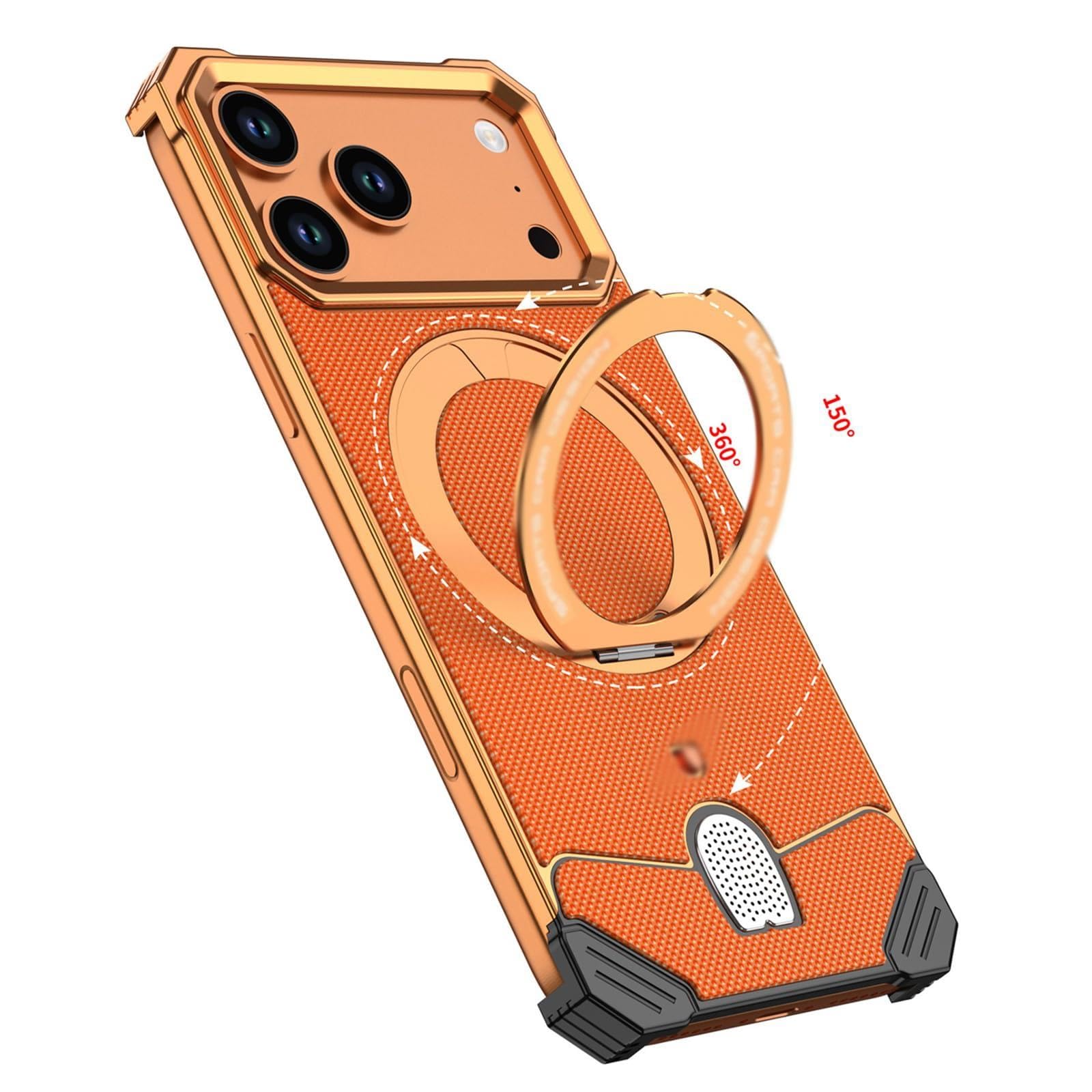 Generico Custodia magnetica for iPhone 17 Pro Max/Pro metallo pelle