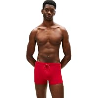 Tommy Hilfiger Uomo Costume Boxer Trunk con Logo, Rosso (Medium Red)
