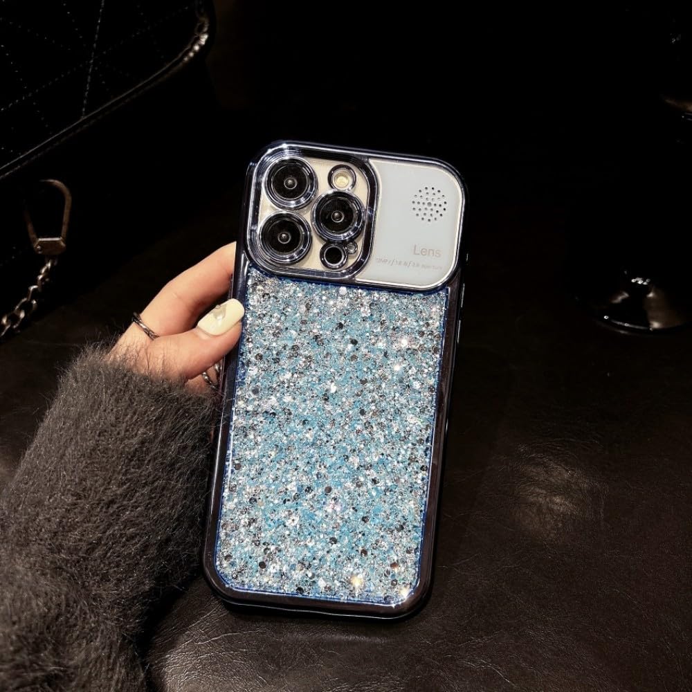 Protection objectif antichoc intégrée sur cette coque iPhone 13 Pro Max paillettes - 8