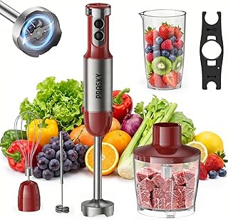 Immersion Blender Handheld 1200W, 20-Speed 5-in-1 Handheld Mixer