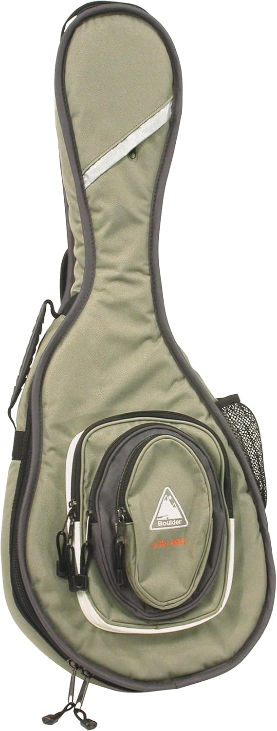 Boulder CB-320TN Alpine Deluxe F-Model Mandolin Gig Bag – Desert Sand – Padded, Adjustable Straps, Multi-Layer Storage