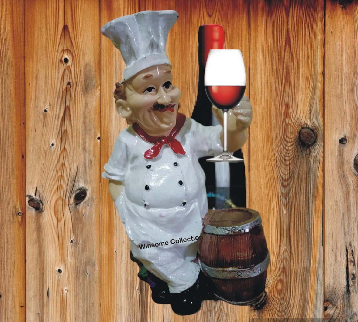 Wine Bottle Stand - Elegant Resin Sculpture Decor -18