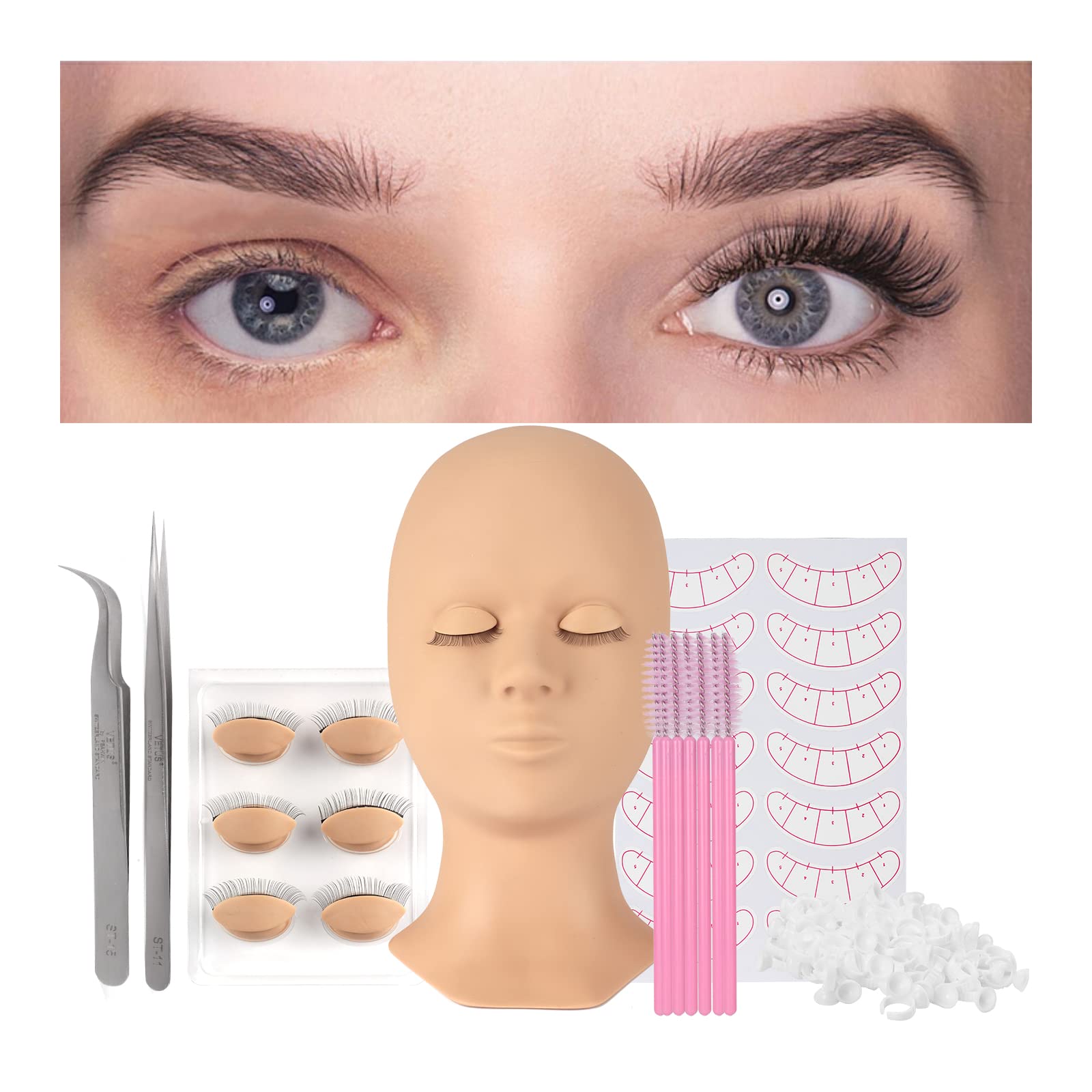 Buy Eyelash Extension Kit, CALAILIS, Lash Extension Kit with Mannequin