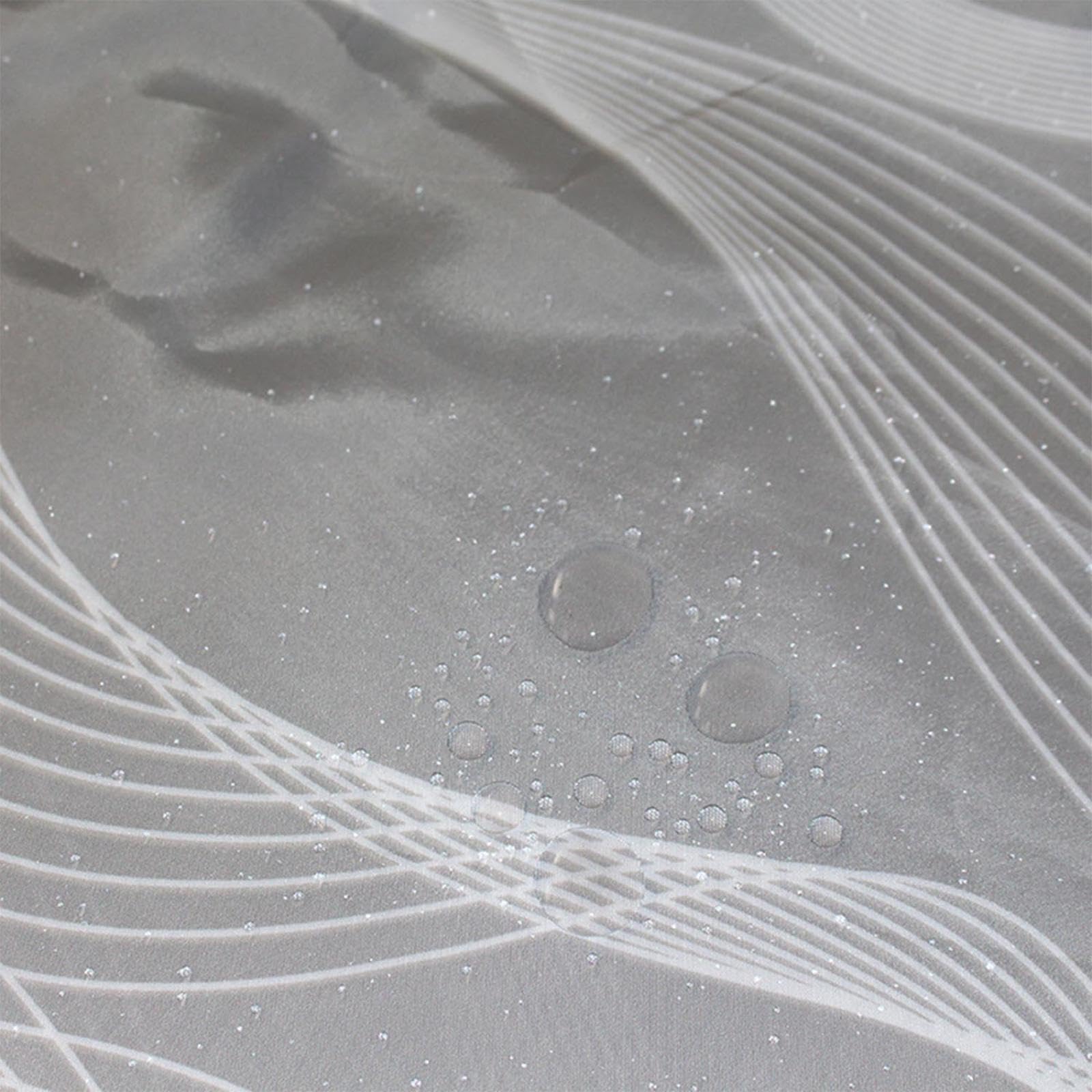 Rideau de douche en tissu imperméable 160 x 200 cm, résistant à la moisissure, rideau de salle de bain à séchage rapide pour baignoire et douche, comprend 12 crochets, lavable en machine, durable et