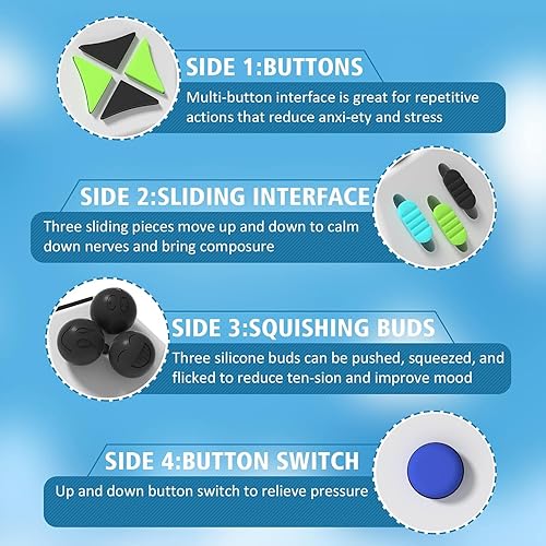 Miniatura 6 de Fidget Dodecagon12Fidget lateral Toy CubeAlivia El Estrés Y La Ansiedad anti la depresión cubeta para niños y adultos con hiperactividades Add OCD