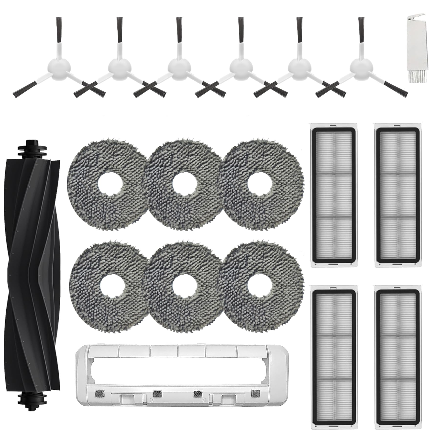 HIYOUNG Accessories for Dreame L10s Ultra / L10 Ultra / L10 Prime / L10s Pro Gen 2 / L10s Plus Xiaomi Robot X10+ / X20+, Robot Vacuum Cleaner Replacement Parts Pack of 18