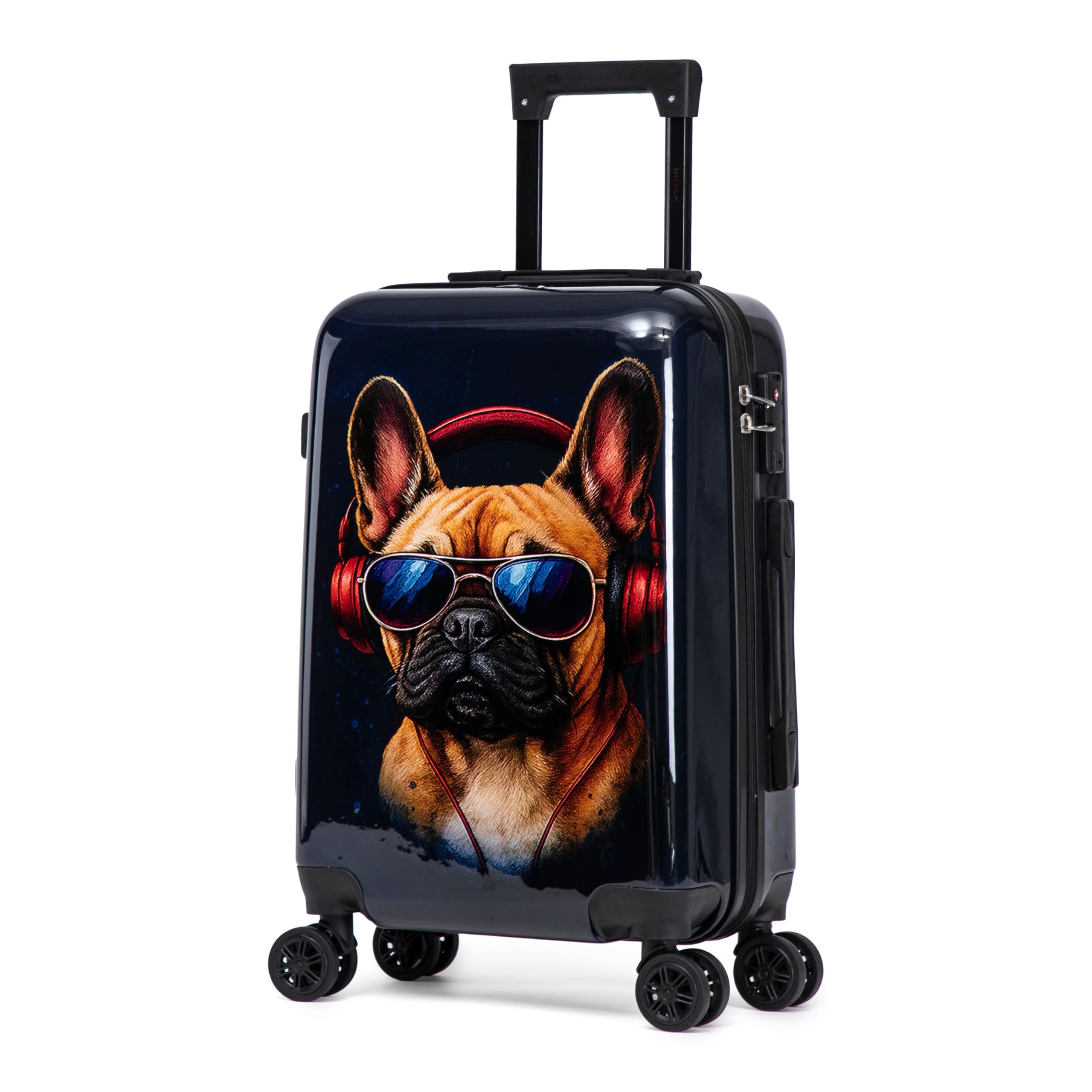 InUSA Dog Print 20-Inch Carry-on Hardside Spinner Luggage Durable TSA Lock
