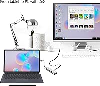 Vista 4 de Adaptador USB C a HDMI para Samsung DeX, experiencia de escritorio para Galaxy S23S22S21Note2010TabS8S7, DeX Station con HDMI 4K, USB3.0, PD 60W