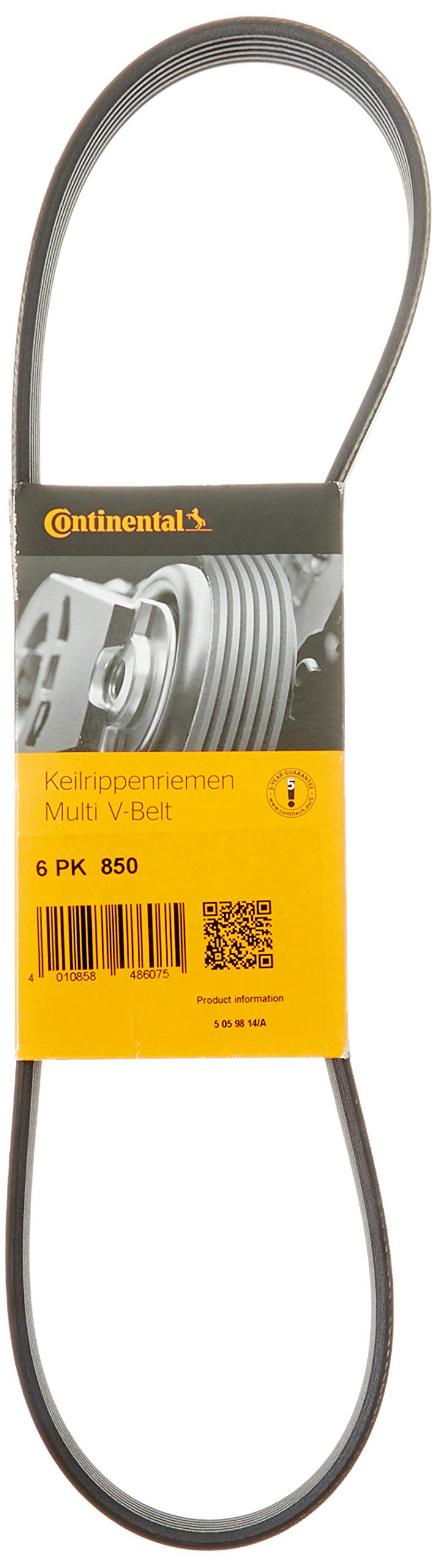 Cinghia Poly-V CONTITECH 6PK1210 | Ricambio Auto Originale