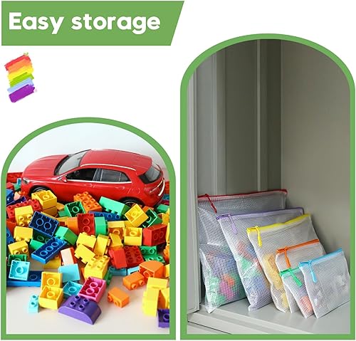 Miniatura 4 de 30 bolsas de malla con cremallera para organización, bolsas impermeables con cremallera de PVC de colores, bolsas transparentes multiusos para