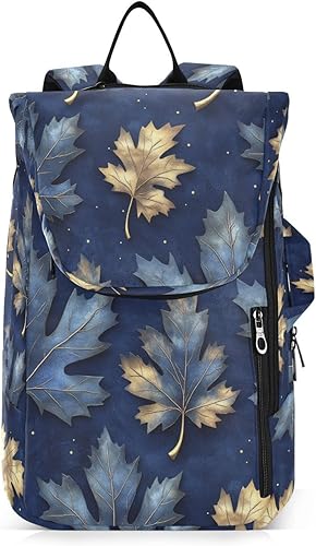 Tennis Badminton Backpack Cute Sturdy Blue Gold Retro Luxury Maple Leaf 3 Rackets Badminton Racket Bag for Women Men bolso para raqueta de