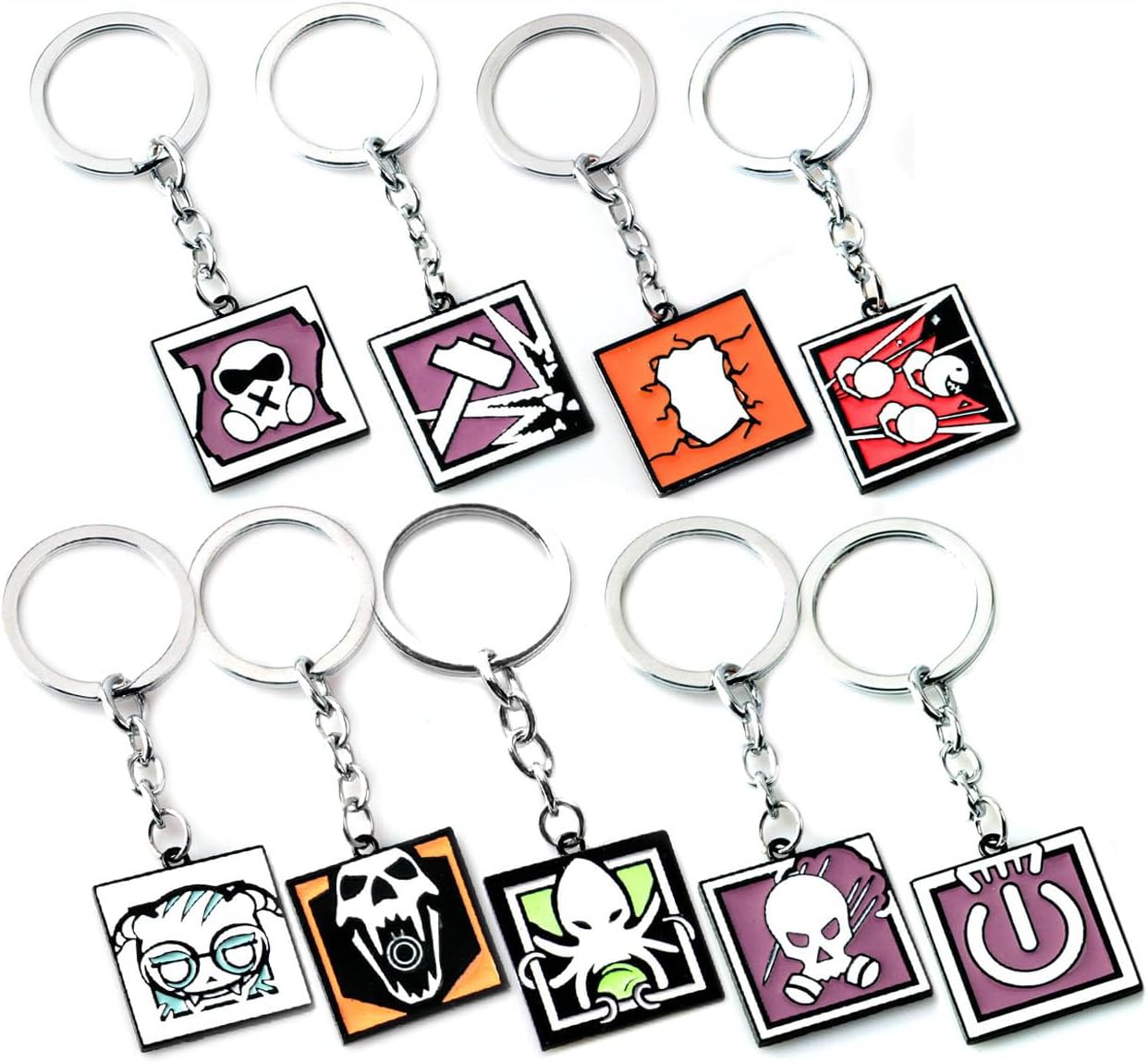 9 Pcs Rainbows Six Siege Keychain Game Rainbows Six Siege Costume ...
