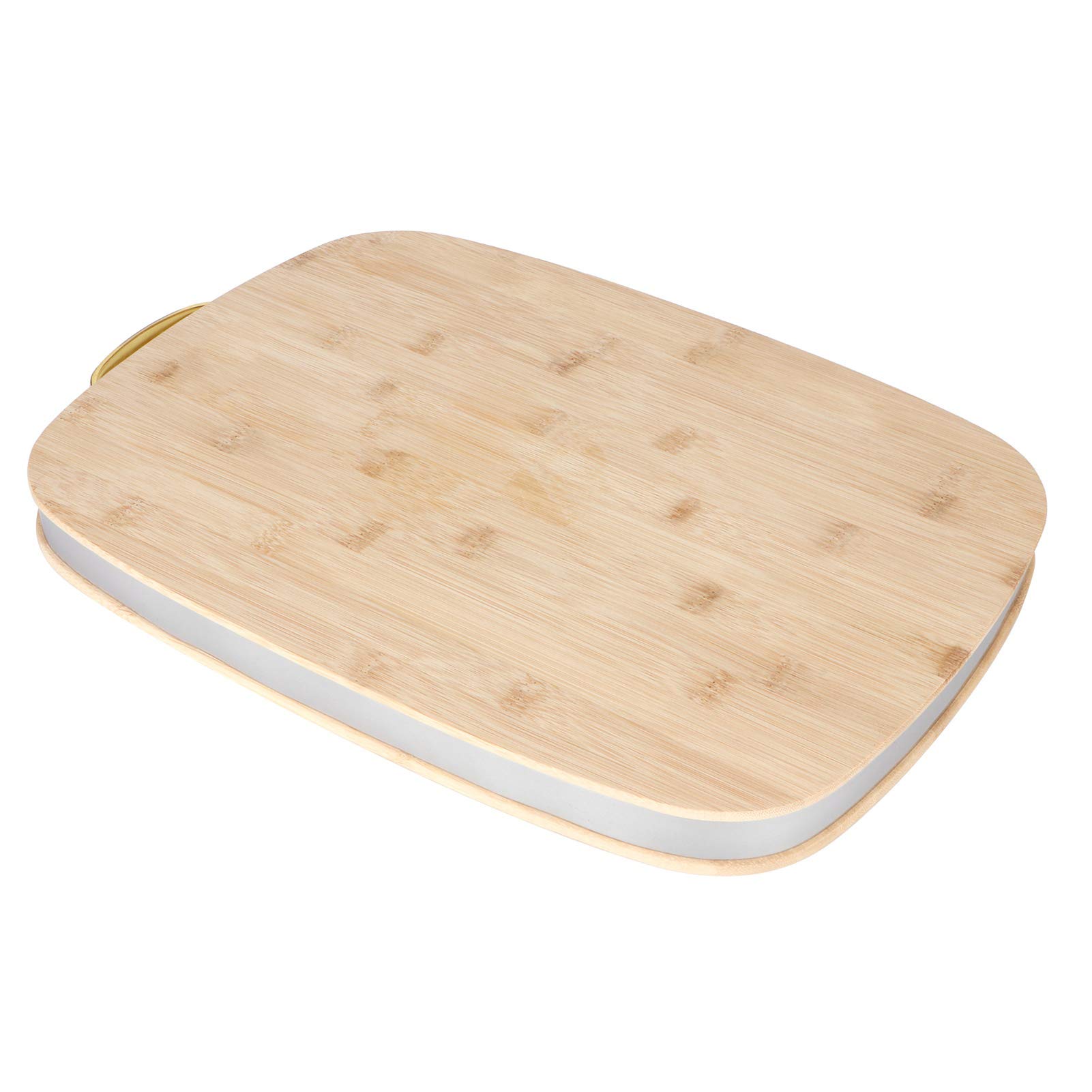 Cocoarm Bambusowa Deska do Krojenia Deska do Krojenia 40 X 30 X 3,4 Cm Prostokątna Ciasta z Metalowym Uchwytem Grube Bambusowe Narzędzie Kuchenne Przygotowywania Posiłków Krojenie Chleba Mięso Warzywa