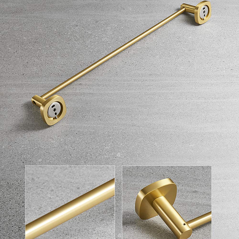 Ręcznik Bar Szczotkowany złoty Wieża Wieża na ręczniki Aluminiowe szyny na ręczniki Wieszak na ręczniki Ścienny stojak do przechowywania ręczników do łazienki, kuchnia, hotel, zainstalowany