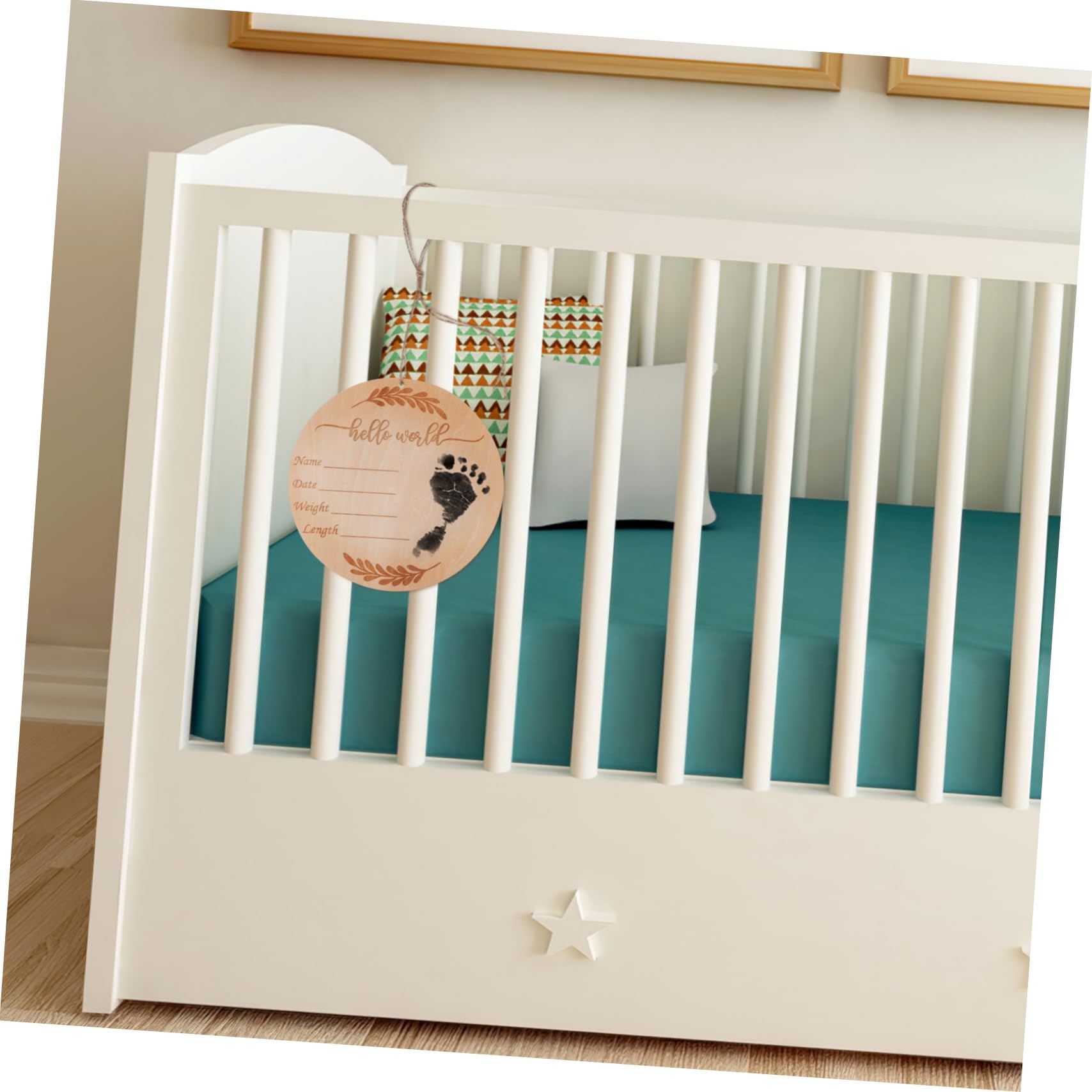 BESPORTBLE One Month Sign Wooden Card Set Milestone Cards for Baby Birth Announcement Props