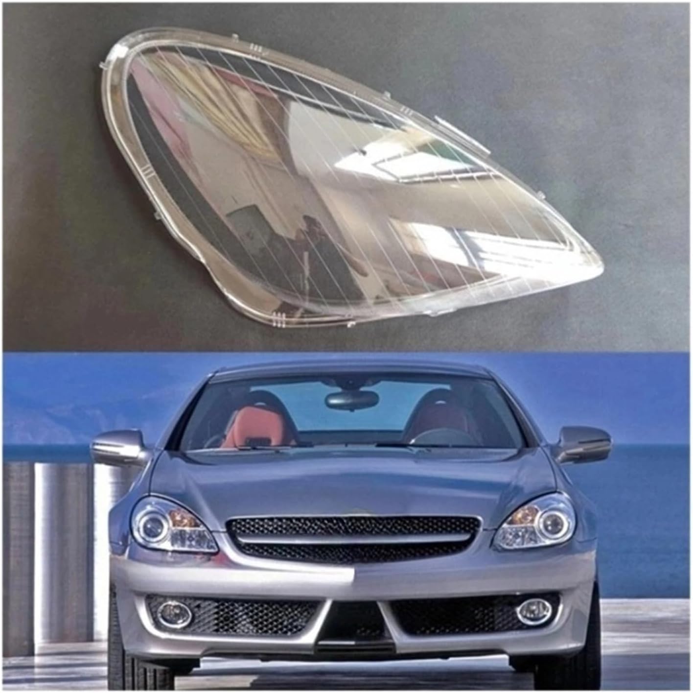 メルセデスベンツ SLK SLK 280 SLK300 SLK350 2004-2010 ヘッドライトシェル透明ランプシェードヘッド