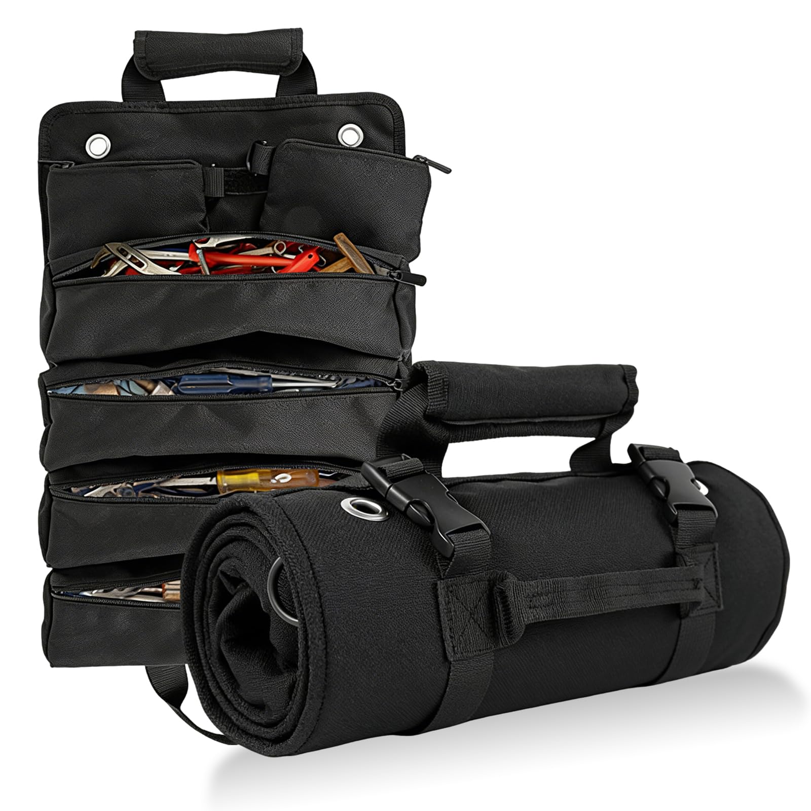 Tool Bag, Roll Up Small Tools Box Storage, Tool Gifts for Men Dad Husband Boyfriend Grandpa, Presents for Fathers Day Birthday
