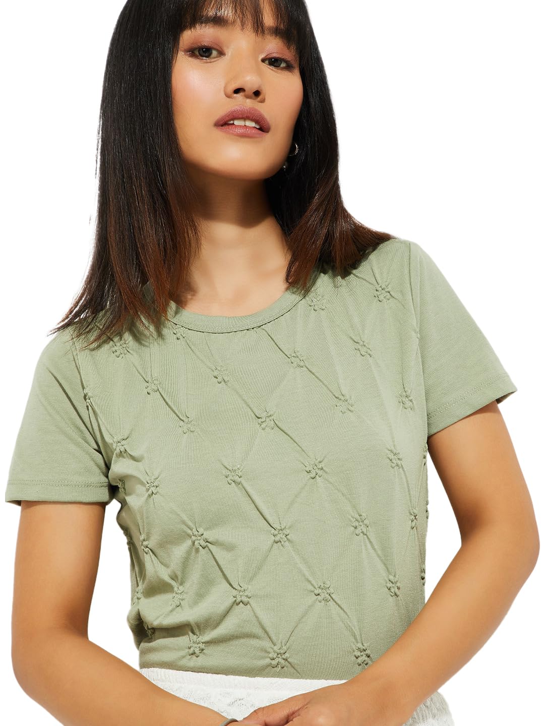 Women Polyester Regular Fit Alaya F x URB N Embroidered Top