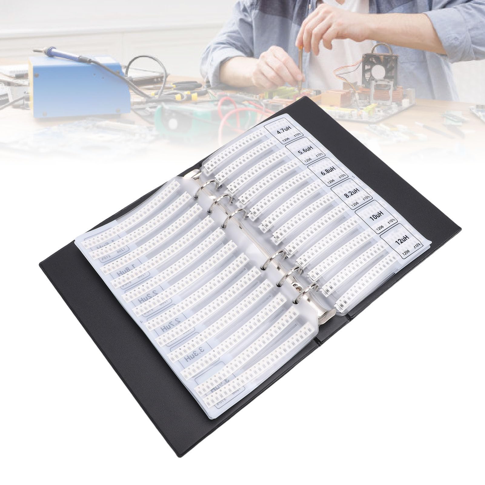 Cartella Assortimento Condensatori SMD 1206, 41 Valori X 50 Pezzi, per Prototipazione, Riparazione, Insegnamento