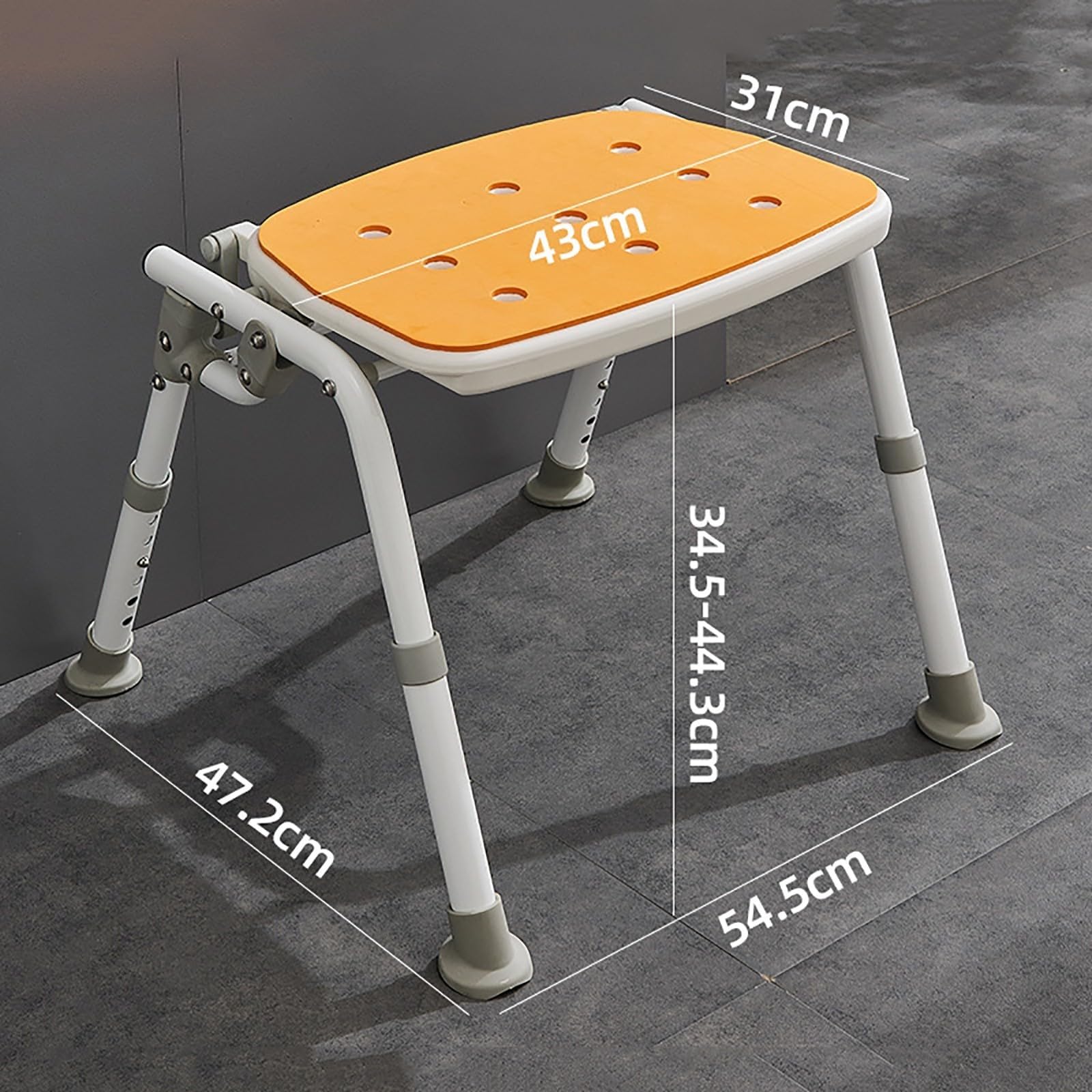 X&Z-XAOY Sillas De Ducha con Cojín De EVA Y Reposapiés Antideslizante Asiento De Ducha Regulable En Altura Taburete De Baño para Ancianos Y Discapacitados Máximo 330 Lbs
