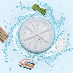 Lavadora Ultrassônica Portátil, Mini Máquina De Lavar, Para Viagem De Negócios Apartamento RV & College Rooms, Plug EUA 100-240V(4-Gear Adjustment-White)