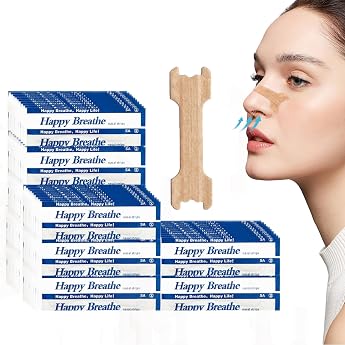 Pack of 100 Premium Snoring Stopper Set Nose Plasters Snoring Nose Plasters for Better Breathing for Snoring Sports or Cold Effectively Prevent Snoring 66 x 19 mm