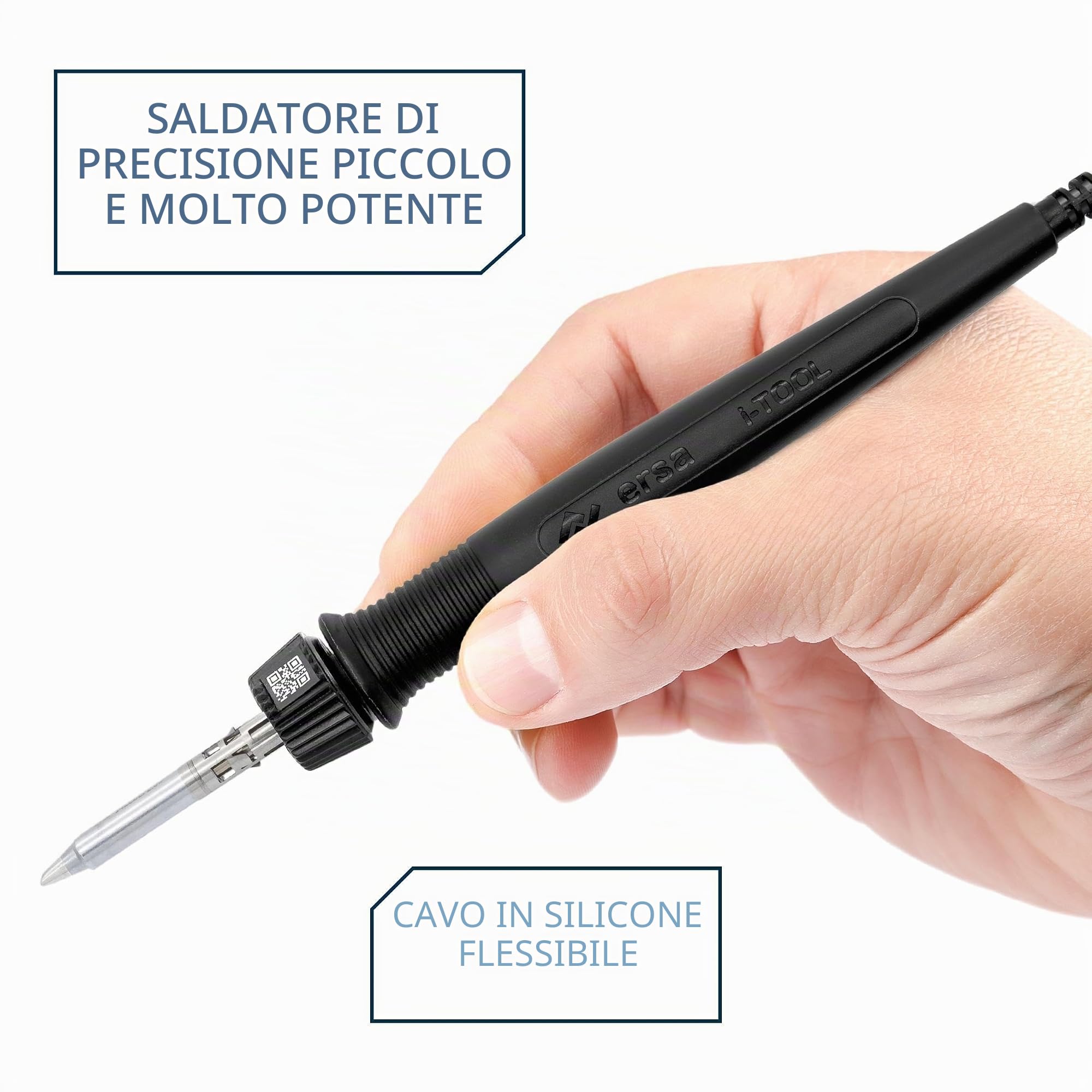 ERSA i-CON1 MK2 - Stazione di saldatura digitale industriale a 1 canale 50-450 °C con 150 W i-TOOL MK2 Tip'n'Turn - cambio di punta antistatico - Kit professionale con 6 accessori
